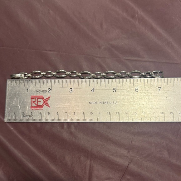 Brighton Silver Link Bracelet with CZ Crystal links - Picture 6 of 6